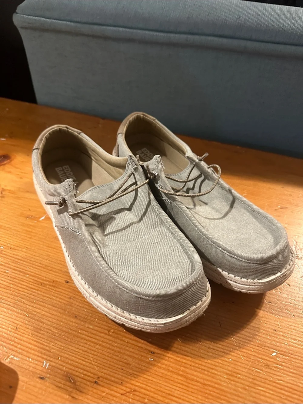 Eddie Bauer Men's Canvas Boat Shoes - Light Gray